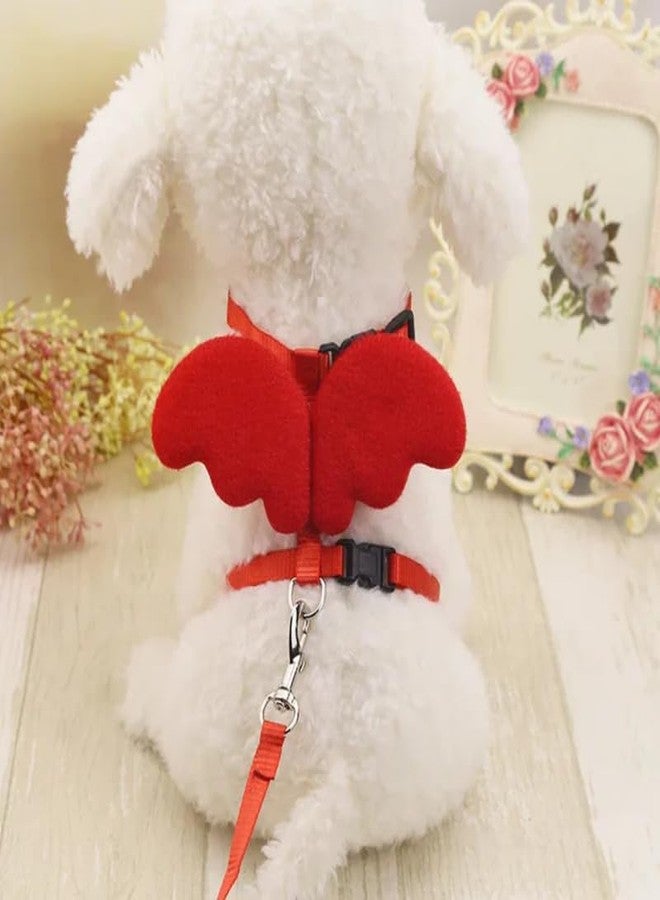 KittuPet 1pc Wings Pet Harness and Handle Set for Cats and Small Dogs Red Color - Image 1